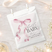 Pink Coquette Bow Girl Babydusche Nachtisch Geschenktütchen (Ausgeschnitten)