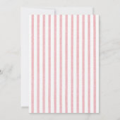 Pink Coquette Bow Girl Geburtstag Einladung (Rückseite)