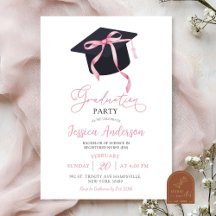 Pink Coquette Bow Graduation Party