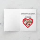 Pink Coquette Bow & Lollipop, Foto Valentinstag Karte (Innenseite)