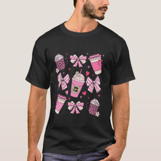 Pink Coquette Bow Mama Mama Fuel Mama braucht Kaff T-Shirt