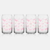 Pink Coquette Bow Muster Dosenglas (Hinten)