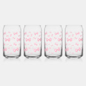 Pink Coquette Bow Muster Dosenglas (Rechts)