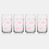 Pink Coquette Bow Muster Dosenglas (Links)