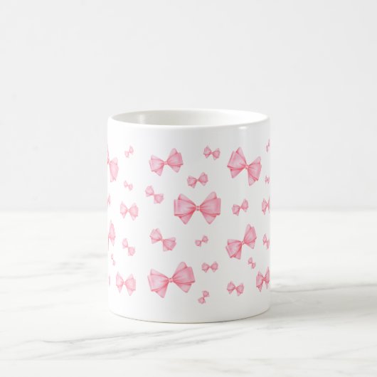 Pink Coquette Bow Muster Kaffeetasse (Mittel)