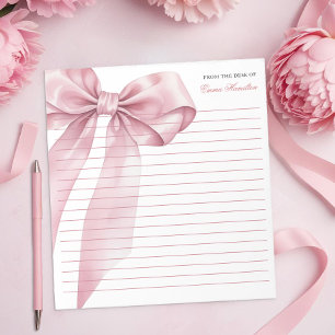 Pink Coquette Bow Notepad - Elegantes, pastellfarb Notizblock