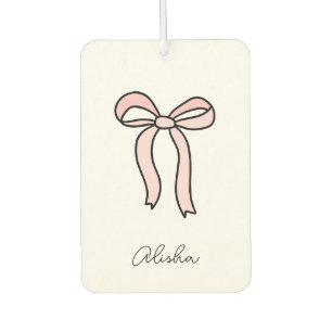 Pink Coquette Bow Personalisiert Car Air Freshener Autolufterfrischer