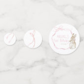 Pink Coquette Bow Peter das Kaninchen 1. Geburtsta Konfetti (Rückseiten)