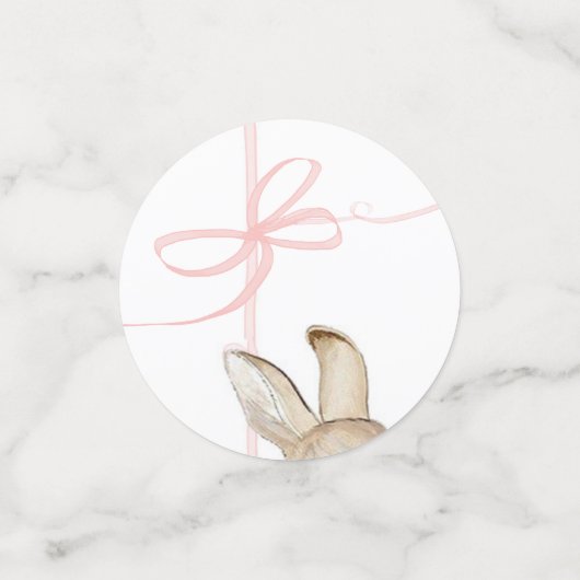 Pink Coquette Bow Peter das Kaninchen 1. Geburtsta Konfetti (Klein Vorderseite)