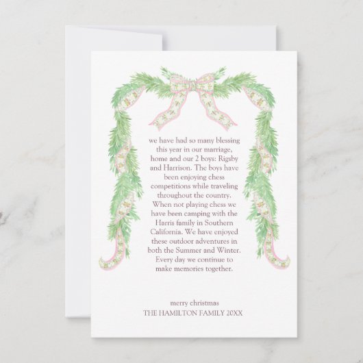 Pink Coquette Bow Preppy Nutcracker Weihnachten (Vorderseite)