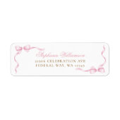 Pink Coquette Bow Return Address (Vorne)