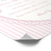 Pink Coquette Bow Rocking Horse Advice for Baby Poster (Ecke)