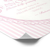 Pink Coquette Bow Rocking Horse Favors Sign Poster (Ecke)