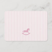 Pink Coquette Bow Rocking Horse Registry Begleitkarte (Rückseite)