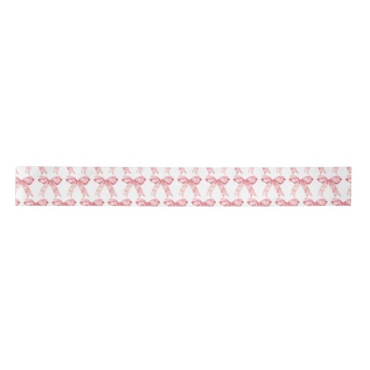 Pink Coquette Bow Satinband (Vorderseite)
