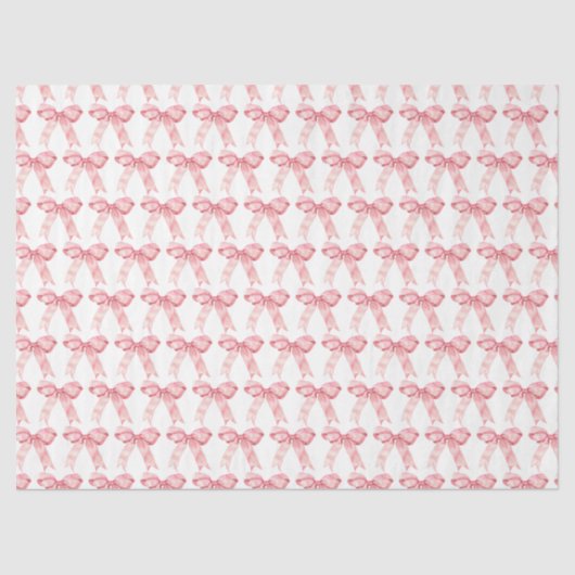 Pink Coquette Bow Seidenpapier (Vorderseite)