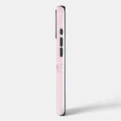 Pink Coquette Bow Stripes iPhone 16 Pro Case. Case-Mate iPhone Hülle (Rückseite / Links)