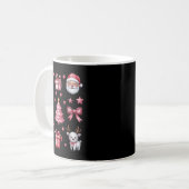 Pink Coquette Bow Weihnachtsbaum Gingerbread Reind Kaffeetasse (Vorderseite Links)