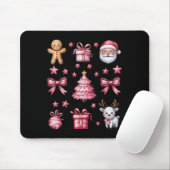 Pink Coquette Bow Weihnachtsbaum Gingerbread Reind Mousepad (Mit Mouse)