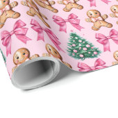 Pink Coquette Bows and Gingerbrew Geschenkpapier (Rolleneckpunkt)