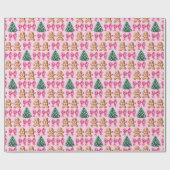 Pink Coquette Bows and Gingerbrew Geschenkpapier (Flach)