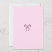 Pink Coquette Bows Feminine Grand Opening Business Einladung (Rückseite)