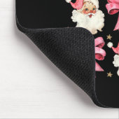 Pink Coquette Bows Niedlich Weihnachtsmann Mousepad (Ecke)