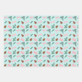 Pink Coquette Bows und Evergreen Pine Boughs Geschenkpapier Set (Vorderseite 2)