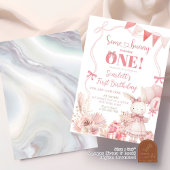 Pink Coquette Bunny Geburtstag Einladung