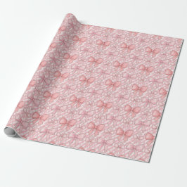 Pink Coquette Candy Cane Geschenkpapier