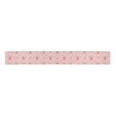Pink Coquette Candy Cane Pattern Holiday Ripsband (Vorderseite)