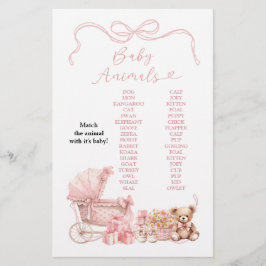 Pink Coquette Carriage Baby Animals Game Sign