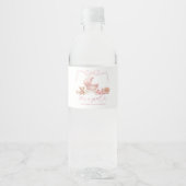 Pink Coquette Carriage Baby Shower  Bottle Label Wasserflaschenetikett (Vorderseite)