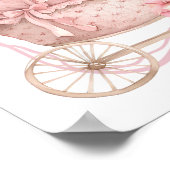 Pink Coquette Carriage Baby Shower Favors Poster (Ecke)