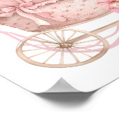 Pink Coquette Carriage Baby Shower Game Sign Poster (Ecke)
