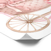Pink Coquette Carriage How Big Is Mom Belly Sign Poster (Ecke)