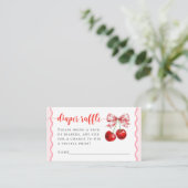 Pink Coquette Cherry Baby Dusche Windelwanne Begleitkarte (Stehend Vorderseite)