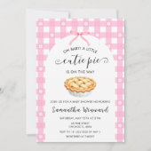 Pink Coquette Cutie Pie Baby Shower Einladung (Vorderseite)