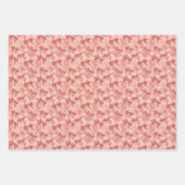Pink Coquette Floral Bows Geschenkpapier Set (Vorderseite)