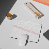 Pink Coquette floral Mouse Pad Mousepad
