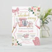 Pink Coquette flüstert Brautparty Einladung (Stehend Vorderseite)