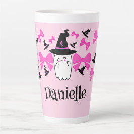 Pink Coquette Ghost mit Bows Halloween Milchtasse