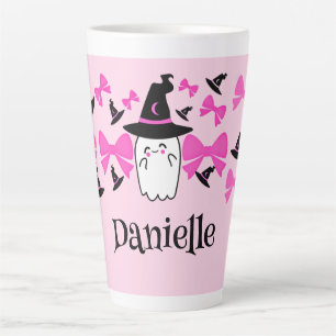 Pink Coquette Ghost mit Bows Halloween Milchtasse