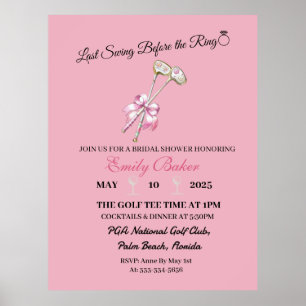 Pink Coquette Golf "Letzter Schwung vor dem Ring" Poster