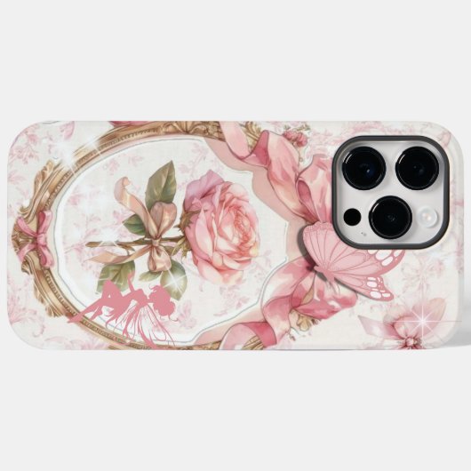 Pink Coquette iPhone Case - Feminine Softcore (Rückseite (Horizontal))