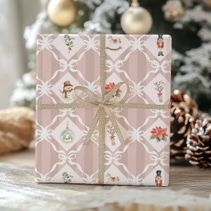 Pink Coquette Nussknacker Weihnachten Geschenkpapier
