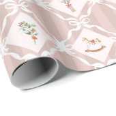Pink Coquette Nutcracker Christmas Geschenkpapier (Rolleneckpunkt)