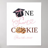 Pink Coquette One Smart Cookie Schild (Vorne)