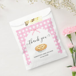 Pink Coquette Pie Baby Shower Thank You Geschenktütchen