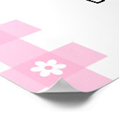 Pink Coquette Pie Baby Shower Welcome Poster (Ecke)